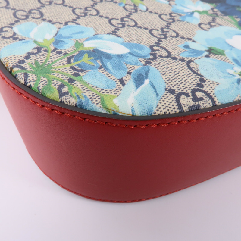 GUCCI 塗層帆布GG Supreme Blooms鏈帶肩背袋-9