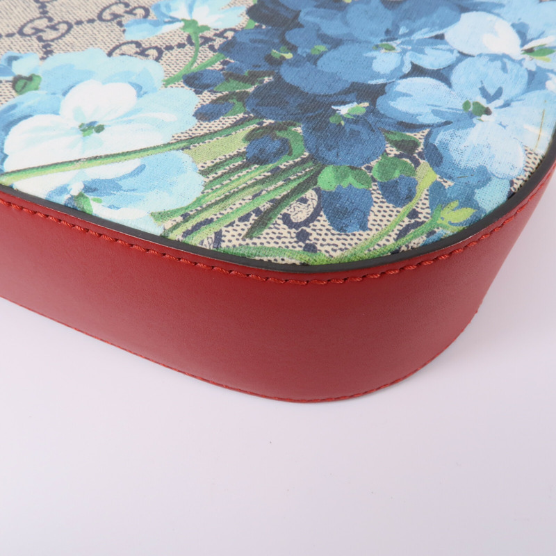 GUCCI 塗層帆布GG Supreme Blooms鏈帶肩背袋-10