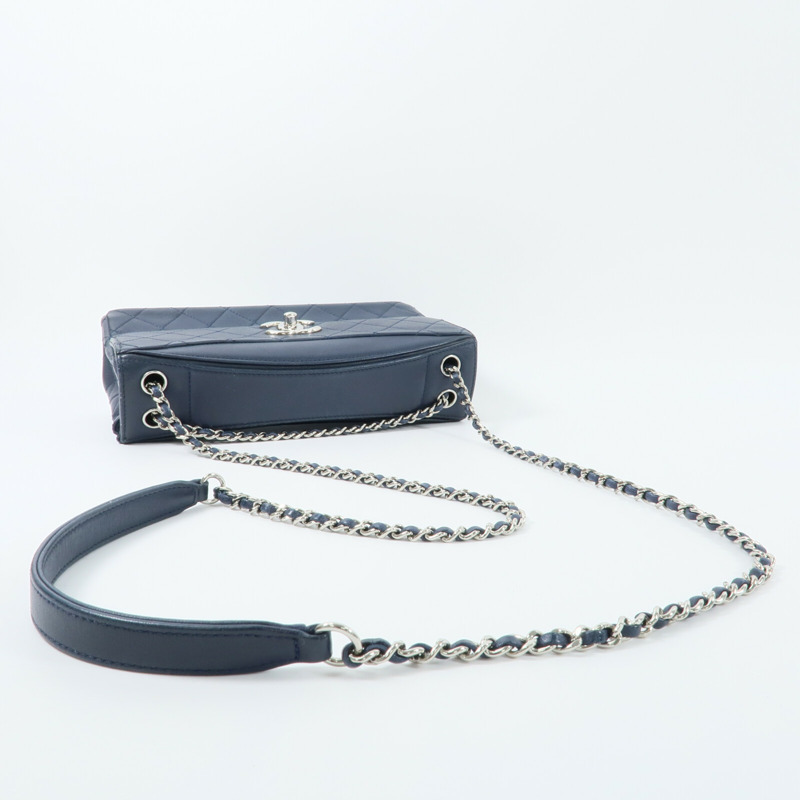 CHANEL 牛皮皮革Chain Shoulder鏈帶肩背袋-9