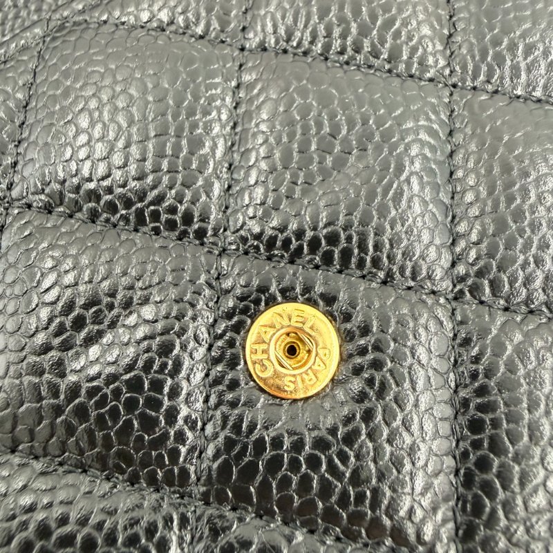 CHANEL - 黑色金釦荔枝皮三折中夾-17