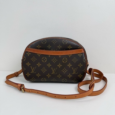Louis Vuitton /路易威登 棕色老花斜挎包 金扣
