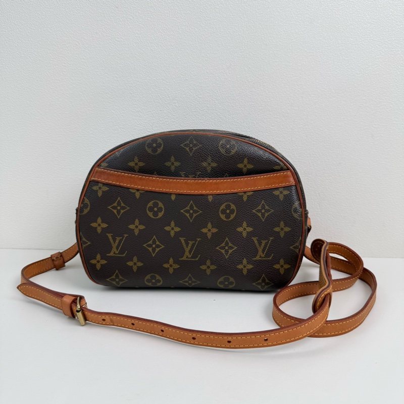 Louis Vuitton /路易威登 棕色老花斜挎包 金扣-0