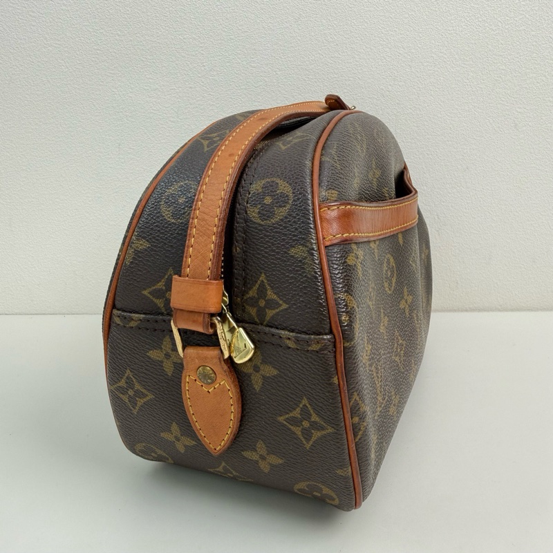 Louis Vuitton /路易威登 棕色老花斜挎包 金扣-3