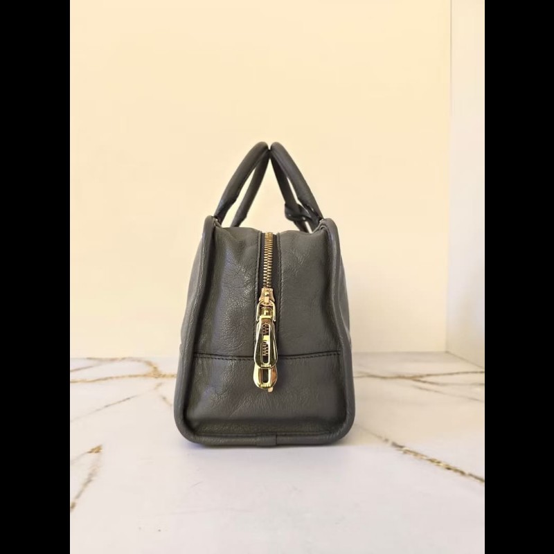 【LA LUNE】中古包 Loewe Amazona 28灰藍色波士頓包 手提包 二手包 古董包-4