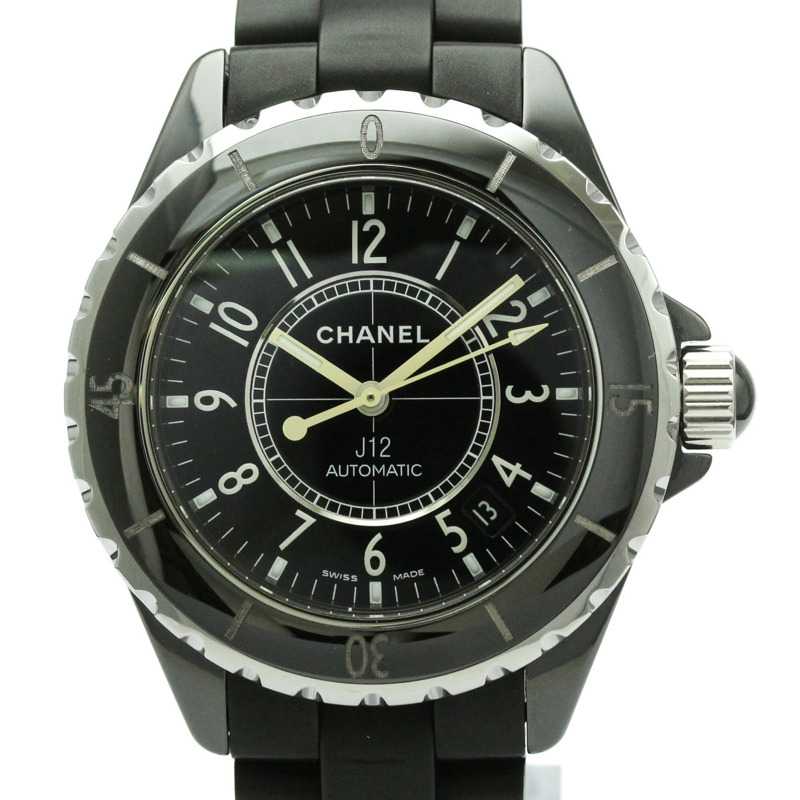 香奈兒 J12 陶瓷橡膠自動男士腕錶 H0684 拋光-0