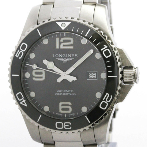 浪琴錶 Hydro Conquest 計時碼錶 精鋼自動男士腕錶 L3.782.4 拋光