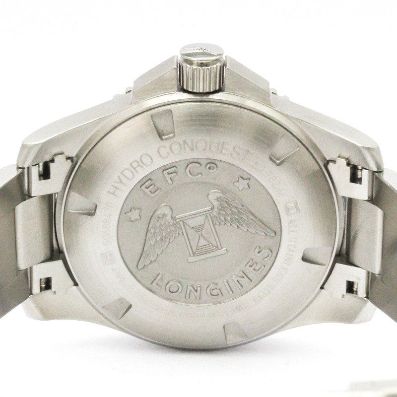 浪琴錶 Hydro Conquest 計時碼錶 精鋼自動男士腕錶 L3.782.4 拋光-6