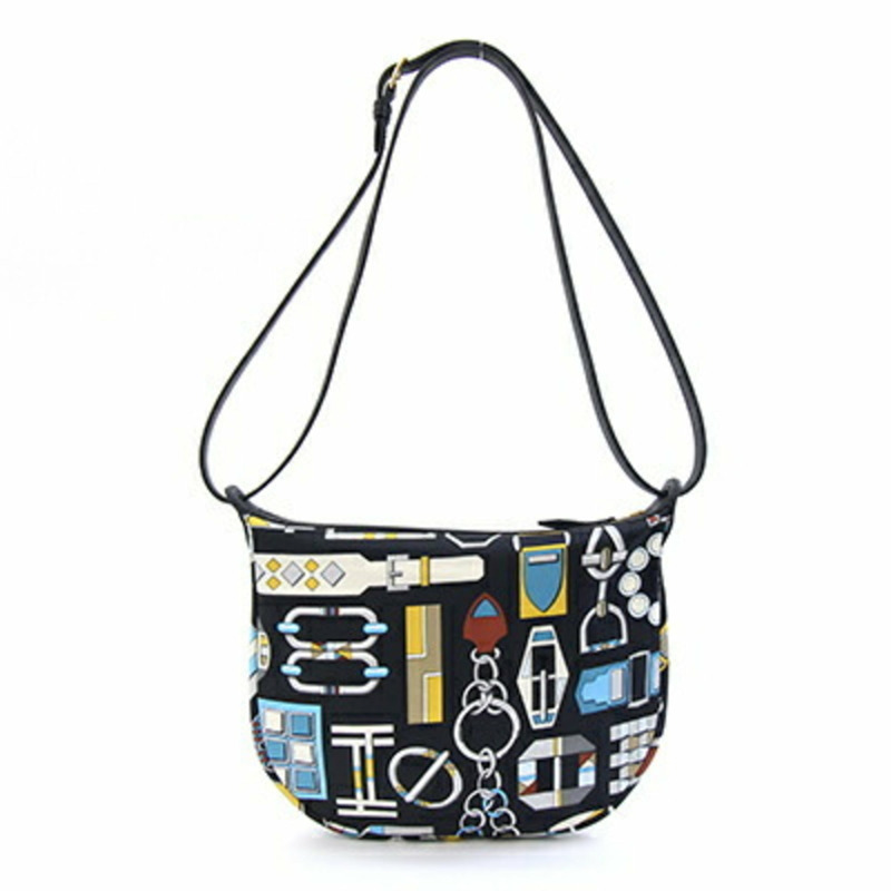 愛馬仕 Sursoy To Go H085196 藍色海軍藍 Craie 黑色真絲 Veau Swift 斜背包 Carre en Boucles 女士 HERMES-1