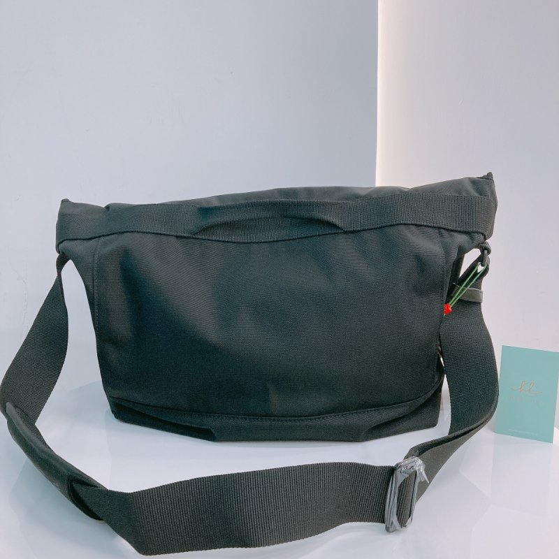 MS0627 Kenzo 凱卓 高田賢三 大號 郵差包 尼龍帆布 全黑 黑扣 48H Messenger Bag Large Nylon So Black x PHW-1