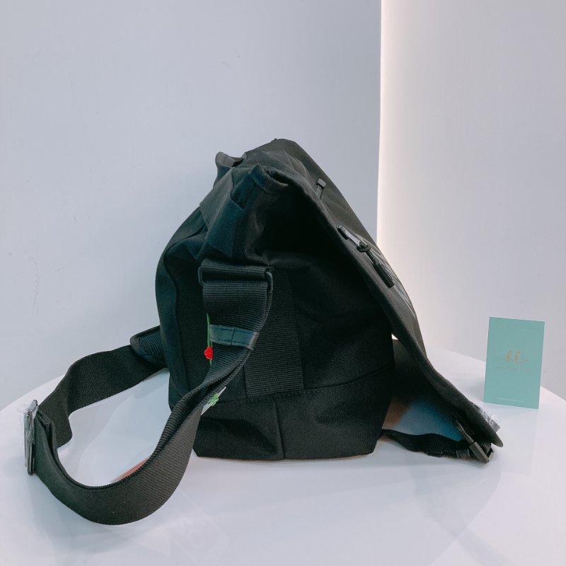 MS0627 Kenzo 凱卓 高田賢三 大號 郵差包 尼龍帆布 全黑 黑扣 48H Messenger Bag Large Nylon So Black x PHW-2