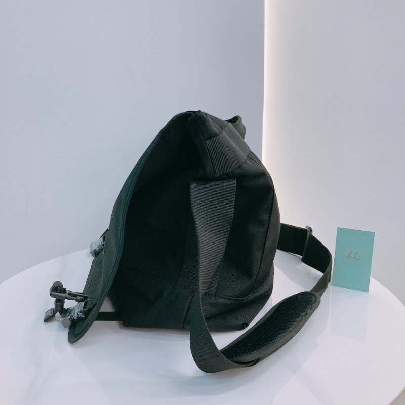 MS0627 Kenzo 凱卓 高田賢三 大號 郵差包 尼龍帆布 全黑 黑扣 48H Messenger Bag Large Nylon So Black x PHW-3