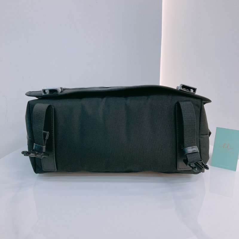 MS0627 Kenzo 凱卓 高田賢三 大號 郵差包 尼龍帆布 全黑 黑扣 48H Messenger Bag Large Nylon So Black x PHW-4