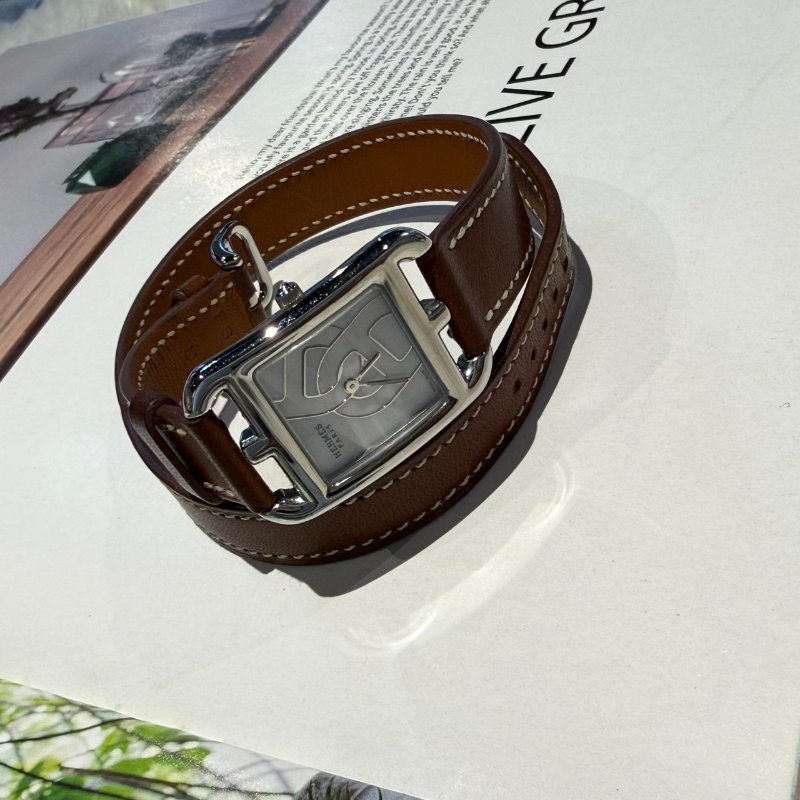 愛馬仕 豬鼻子雙層手錶 U刻-2