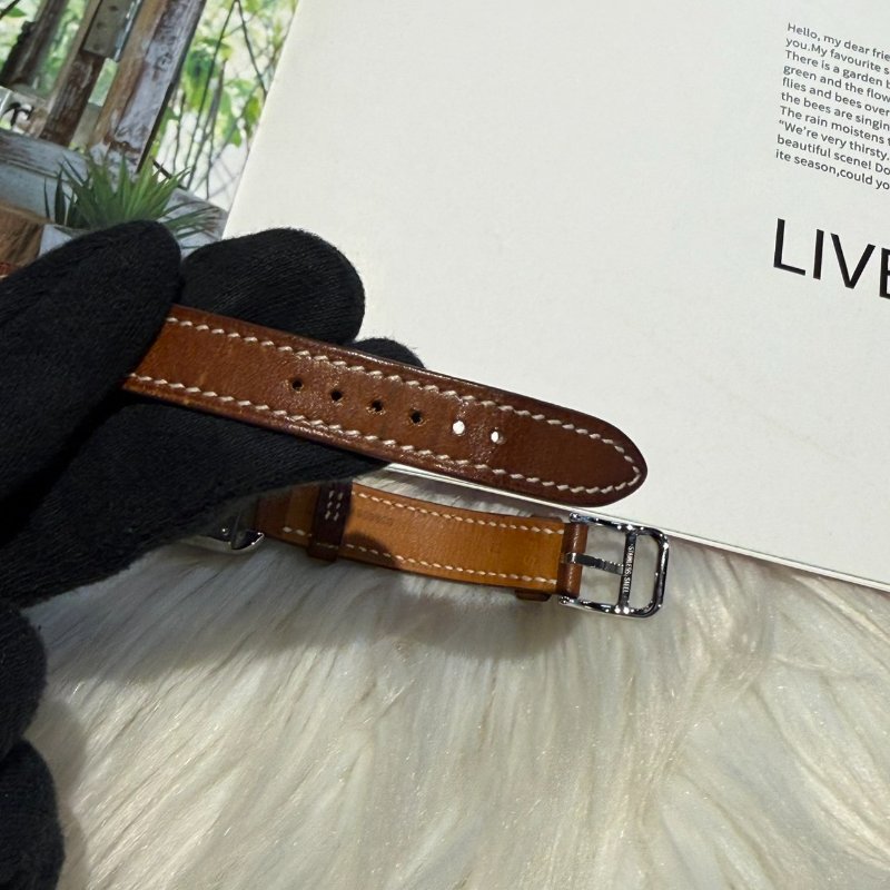 愛馬仕 豬鼻子雙層手錶 U刻-5