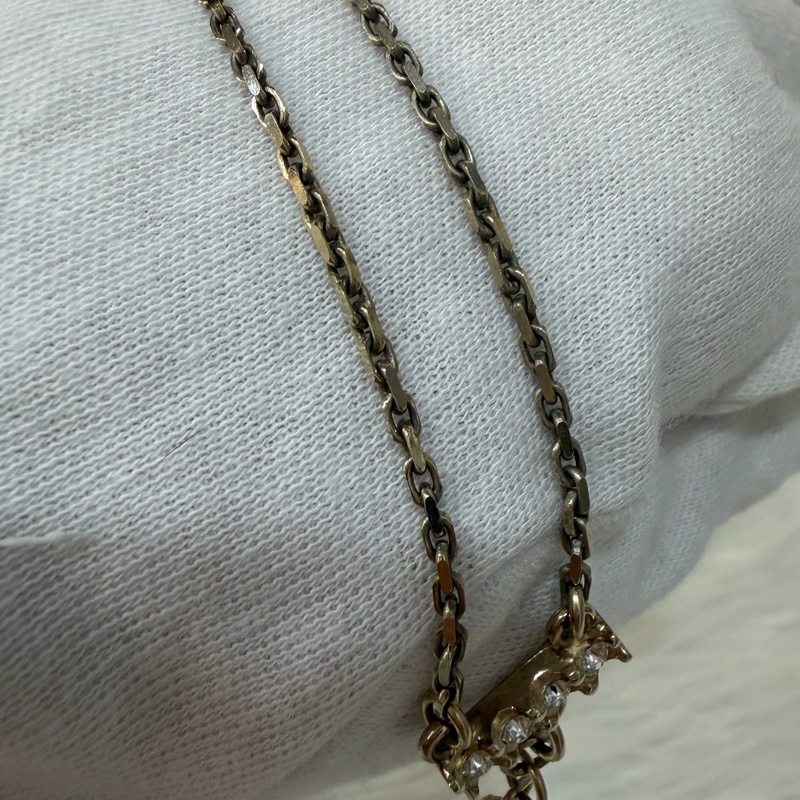 CHANEL AB8049 logo 金色金鍊水鑽字牌字母名字 項鍊 鎖骨鍊 頸鍊-8