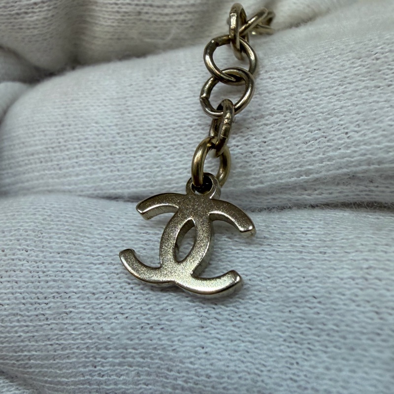 CHANEL AB8049 logo 金色金鍊水鑽字牌字母名字 項鍊 鎖骨鍊 頸鍊-11