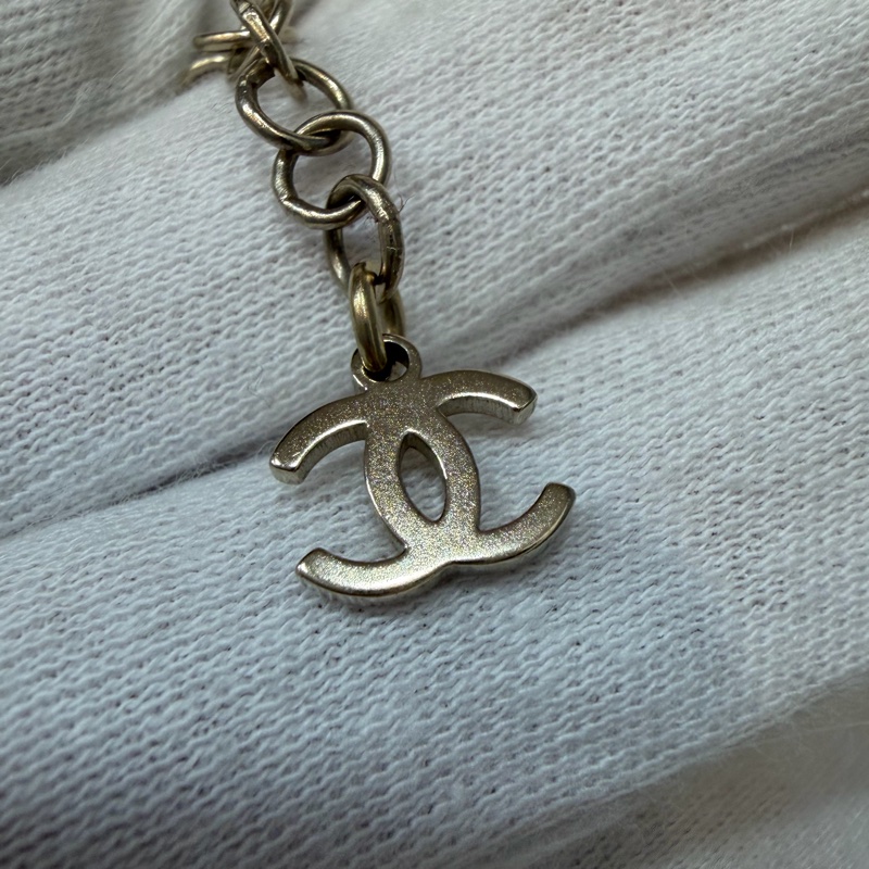 CHANEL AB8049 logo 金色金鍊水鑽字牌字母名字 項鍊 鎖骨鍊 頸鍊-12