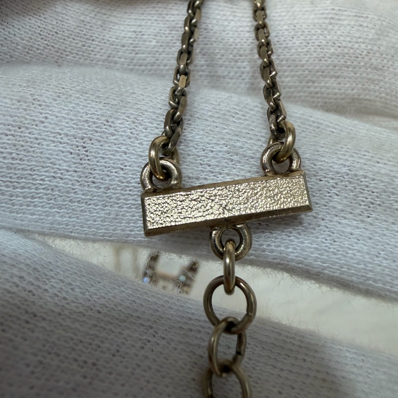 CHANEL AB8049 logo 金色金鍊水鑽字牌字母名字 項鍊 鎖骨鍊 頸鍊-13