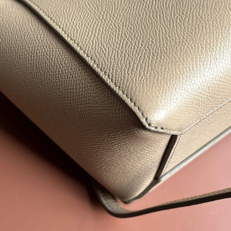 停產絕版::CELINE:: Nano Belt Bag 兩用手提斜背鯰魚包(淺灰褐色)-5