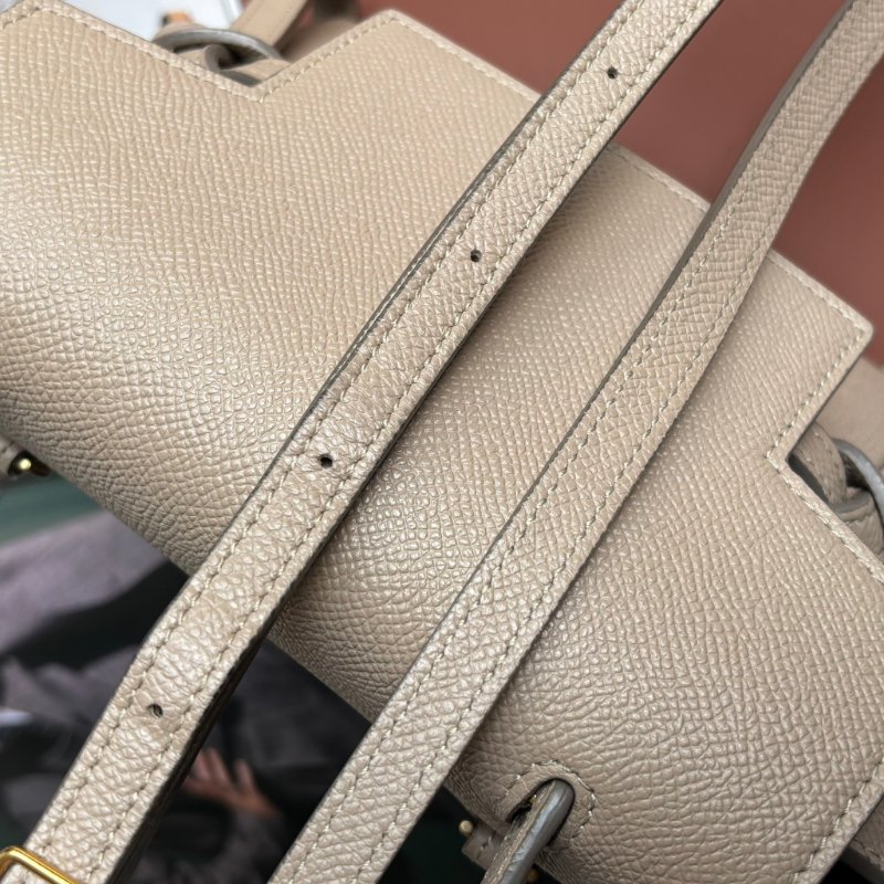 停產絕版::CELINE:: Nano Belt Bag 兩用手提斜背鯰魚包(淺灰褐色)-13