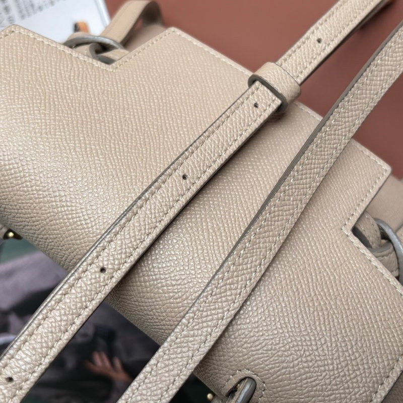 停產絕版::CELINE:: Nano Belt Bag 兩用手提斜背鯰魚包(淺灰褐色)-14