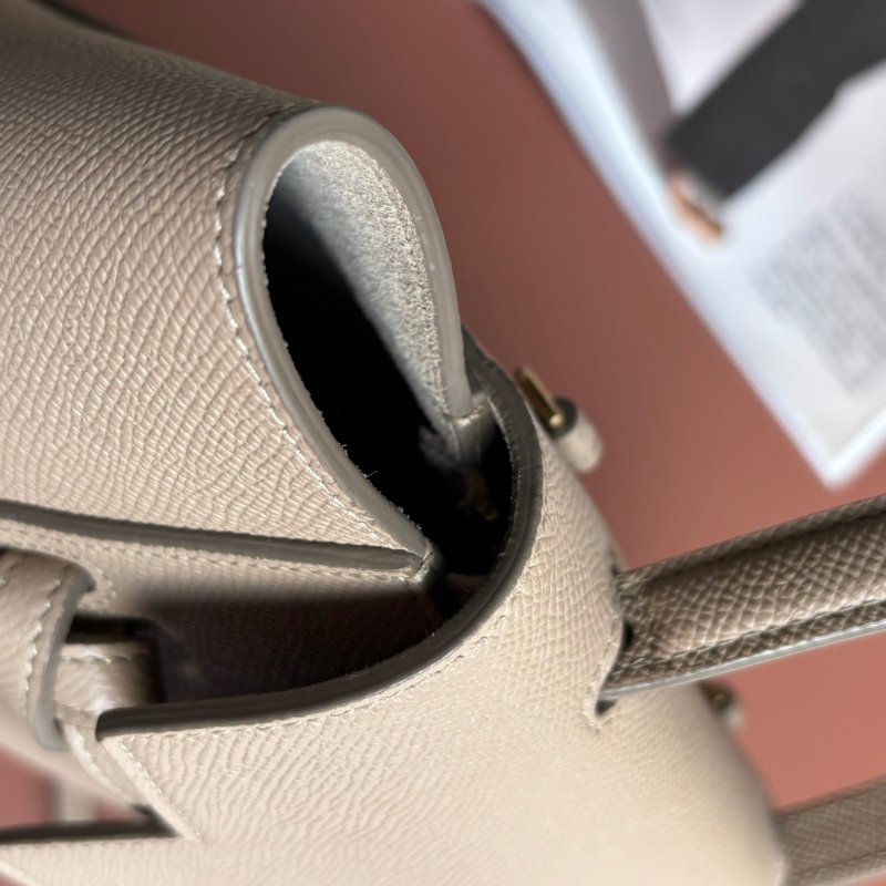 停產絕版::CELINE:: Nano Belt Bag 兩用手提斜背鯰魚包(淺灰褐色)-22