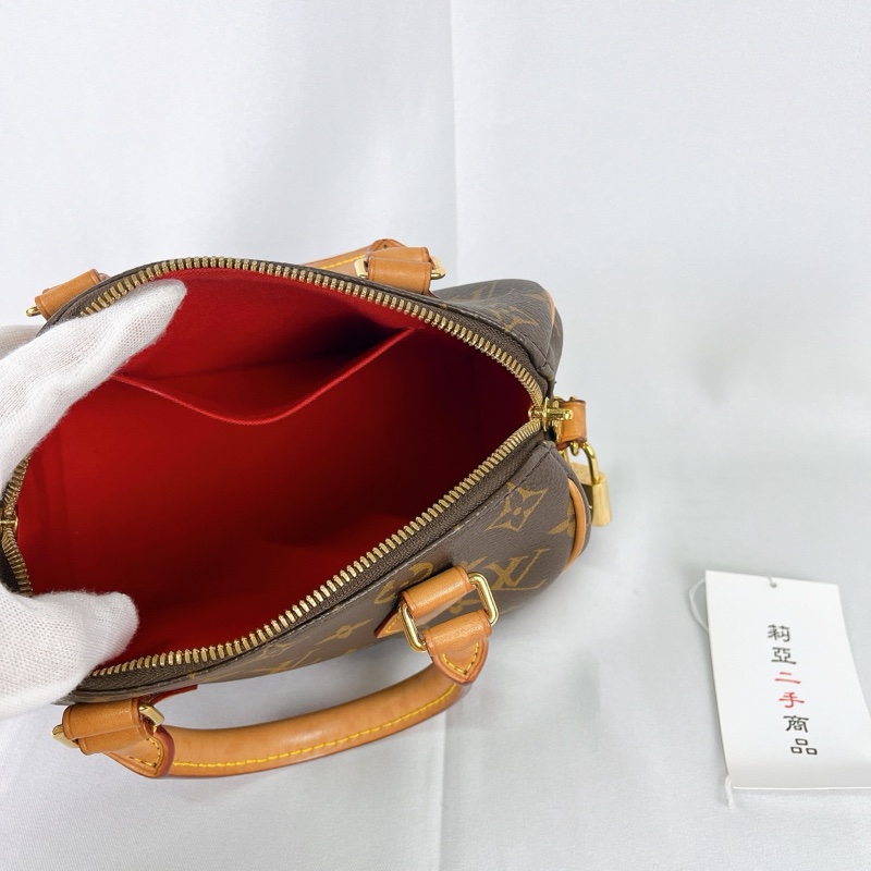 莉亞精品♡ LV M46594 Speedy20 粉背袋 #二手-16