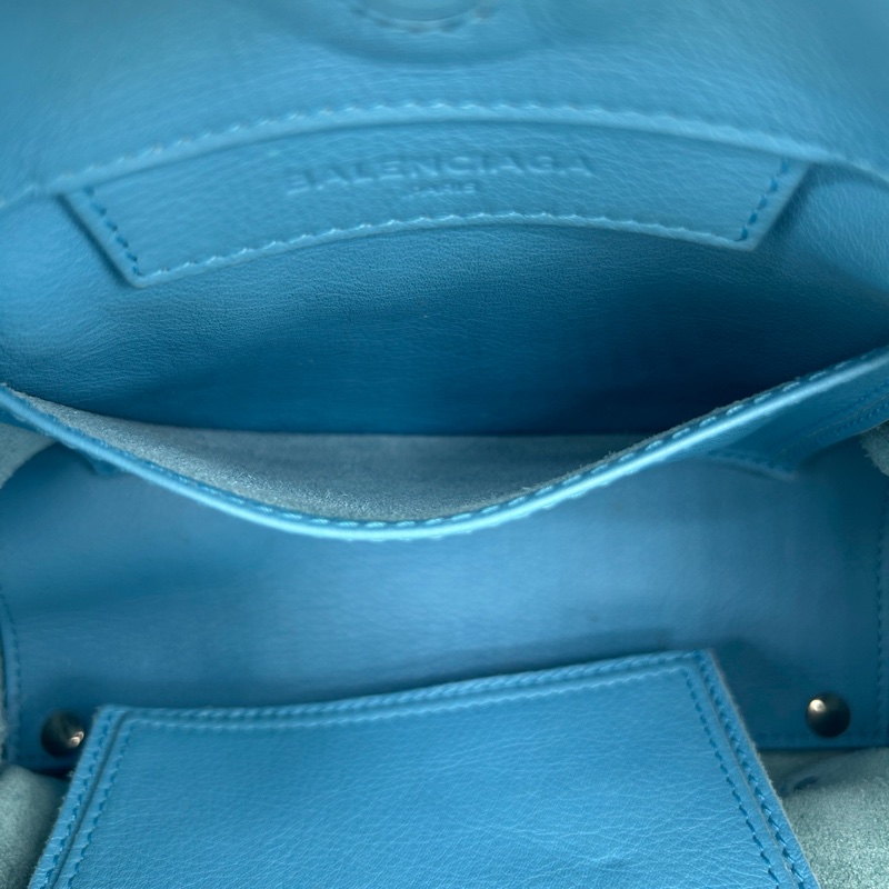 「JL精品代購」巴黎世家Balenciaga湖藍色小號paperbag 2way包-16