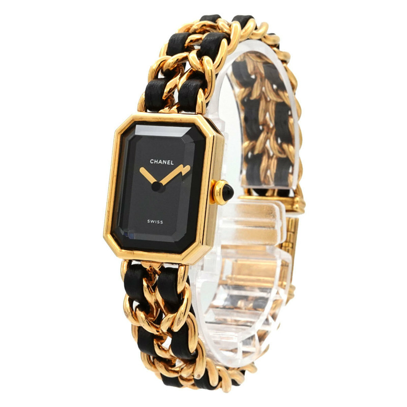 香奈兒 Premiere 大號 H0001 女士腕錶 黑色金石英錶-1