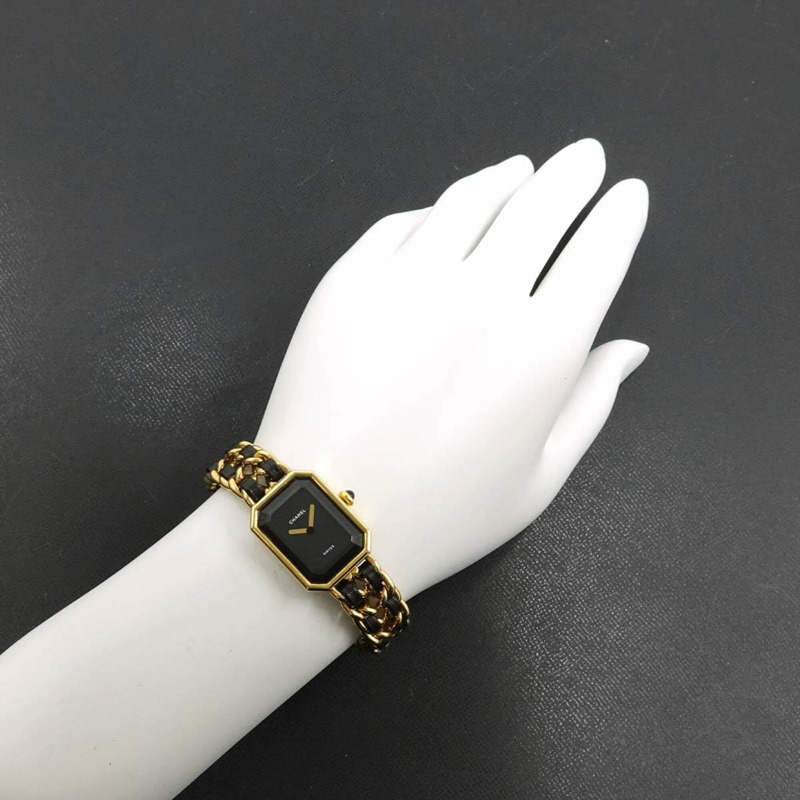 香奈兒 Premiere 大號 H0001 女士腕錶 黑色金石英錶-2