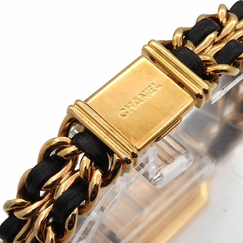 香奈兒 Premiere 大號 H0001 女士腕錶 黑色金石英錶-5