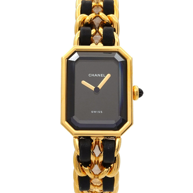 香奈兒 Premiere H0001 女士腕錶,M 碼,黑色和金色,石英機芯。-0