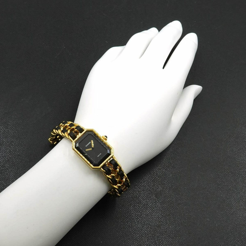 香奈兒 Premiere H0001 女士腕錶,M 碼,黑色和金色,石英機芯。-2