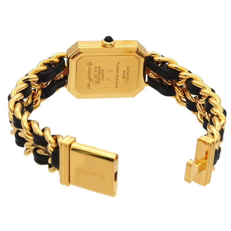 香奈兒 Premiere H0001 女士腕錶,M 碼,黑色和金色,石英機芯。-3