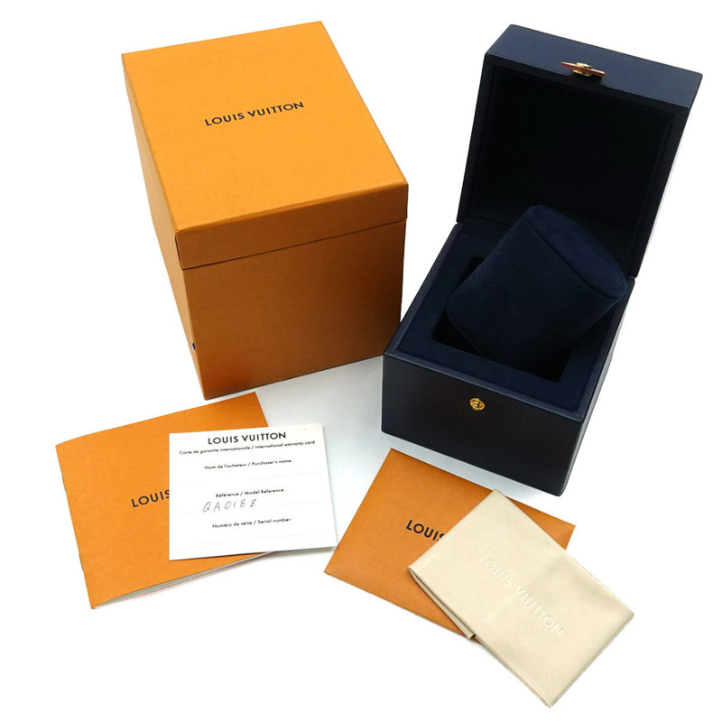 路易威登 Tambour Moon Divine PM QA018 女士腕錶,鑲鑽黑色石英錶-1