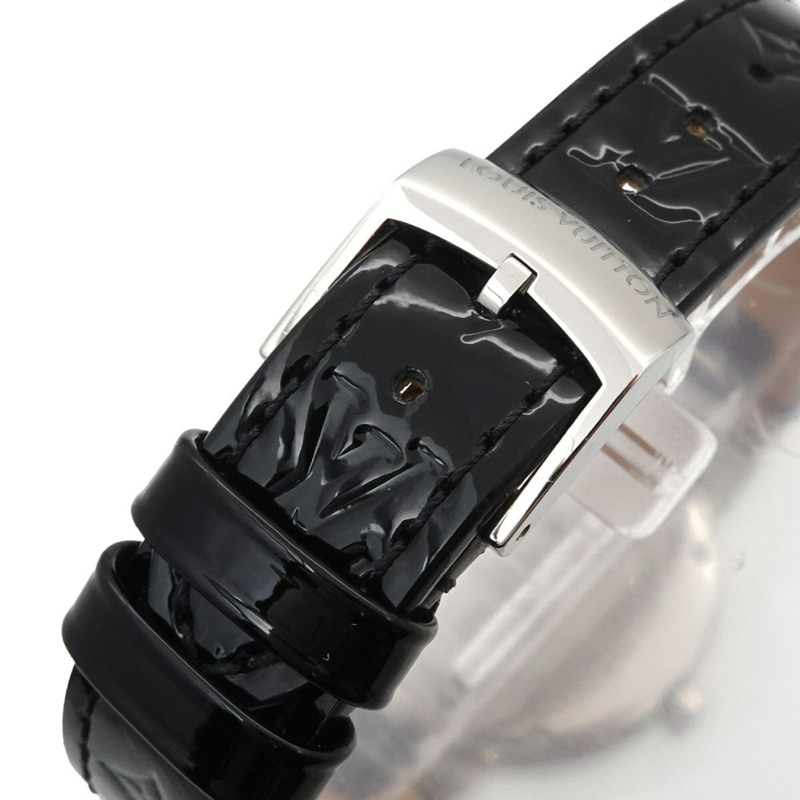 路易威登 Tambour Moon Divine PM QA018 女士腕錶,鑲鑽黑色石英錶-6