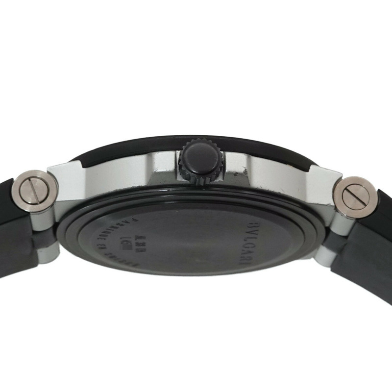 寶格麗 (Bulgari) BVLGARI AL38TA 鋁合金男士腕錶,日期顯示,黑色碳橡膠錶帶,自動機械機芯-4