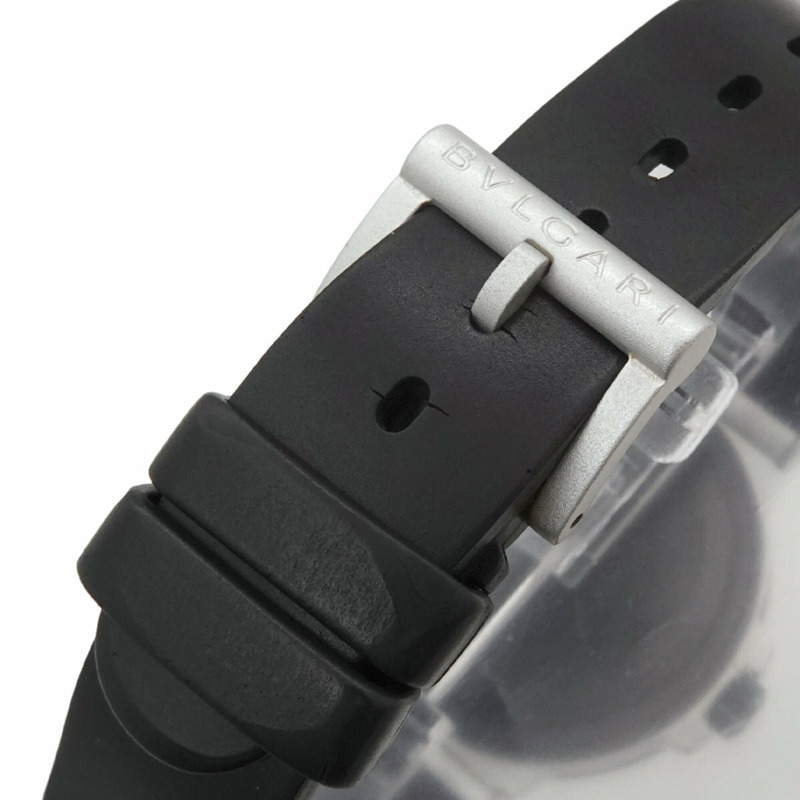 寶格麗 (Bulgari) BVLGARI AL38TA 鋁合金男士腕錶,日期顯示,黑色碳橡膠錶帶,自動機械機芯-5