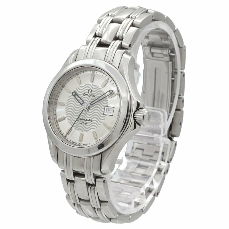 歐米茄海馬系列120 2571 31女錶，日期顯示，銀色，石英錶-1