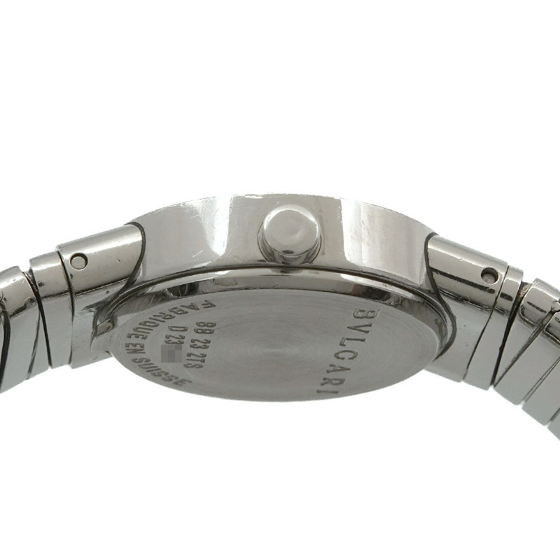 寶格麗 Tubogas BB232TS 女士腕錶,日期顯示,黑色石英錶-4