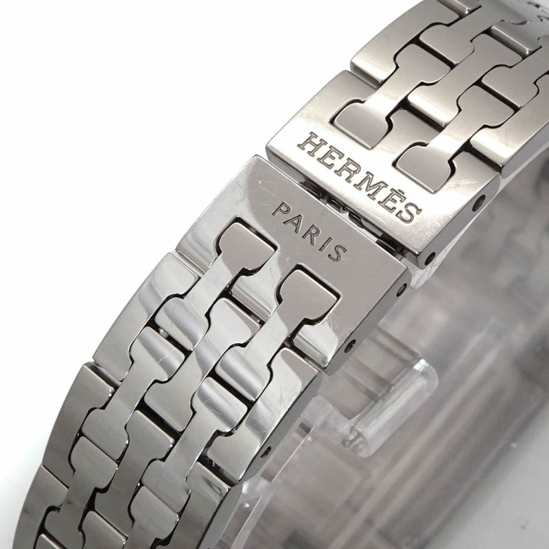 愛馬仕 H-Watch HH1 210 女士腕錶 12P 鑲鑽 白色錶殼 石英錶 H-6