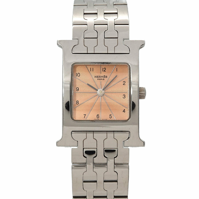 愛馬仕 H-Watch HH1 210 女士腕錶 粉紅石英錶 H-0