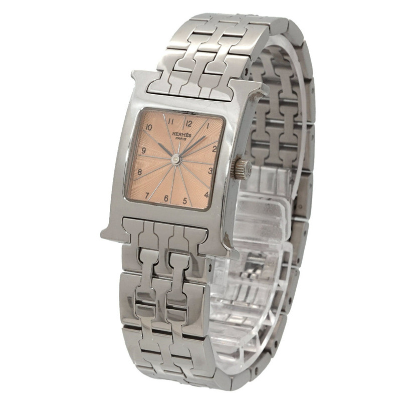 愛馬仕 H-Watch HH1 210 女士腕錶 粉紅石英錶 H-1