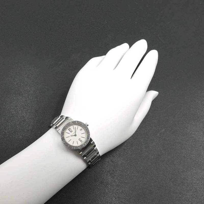 寶格麗 BB26SS 女士腕錶,日期顯示,白色石英錶-3