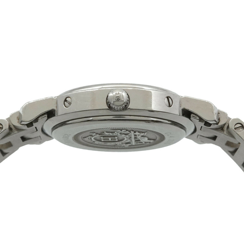 愛馬仕 Clipper Nacre CL4 230 女士腕錶,12 鑽錶圈,白色錶殼,石英錶。-4