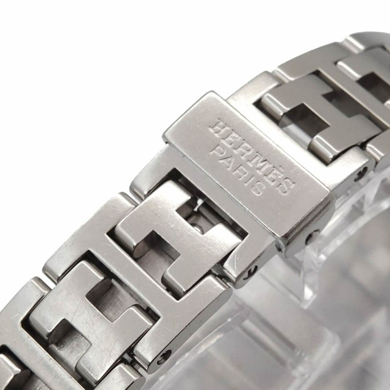 愛馬仕 Clipper Nacre CL4 230 女士腕錶,12 鑽錶圈,白色錶殼,石英錶。-6