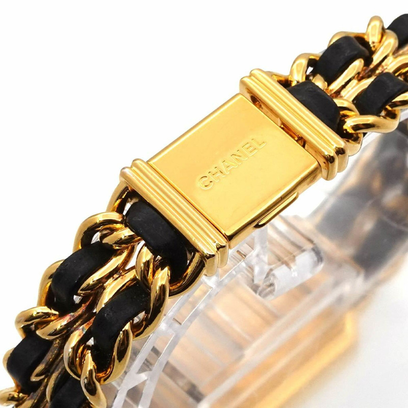 香奈兒 Premiere 大號 H0001 女士腕錶 黑色金石英錶-5