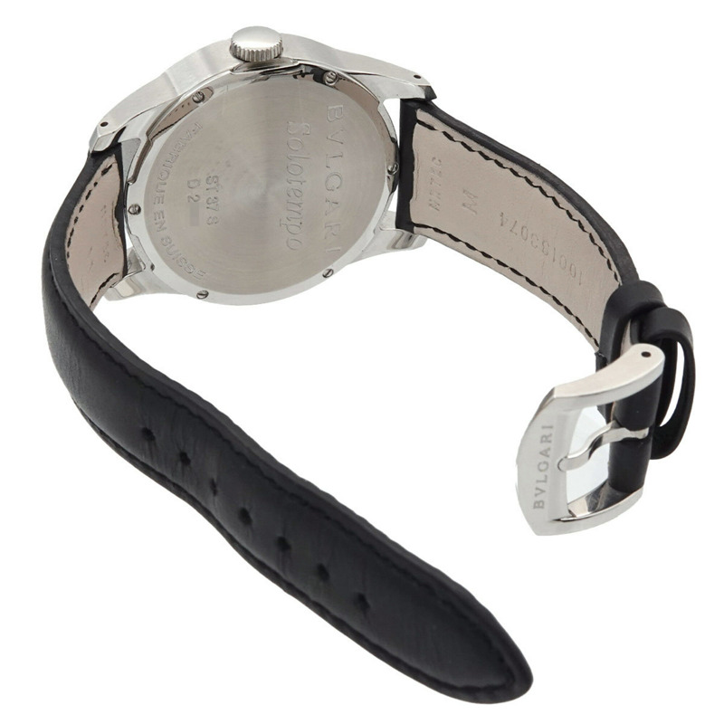 寶格麗 (Bulgari) Solotempo ST37S 男士腕錶 黑色石英錶-3