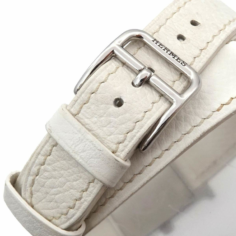 愛馬仕 H-Watch 雙圈腕錶 HH1 210 女士腕錶 銀色石英錶 H-6