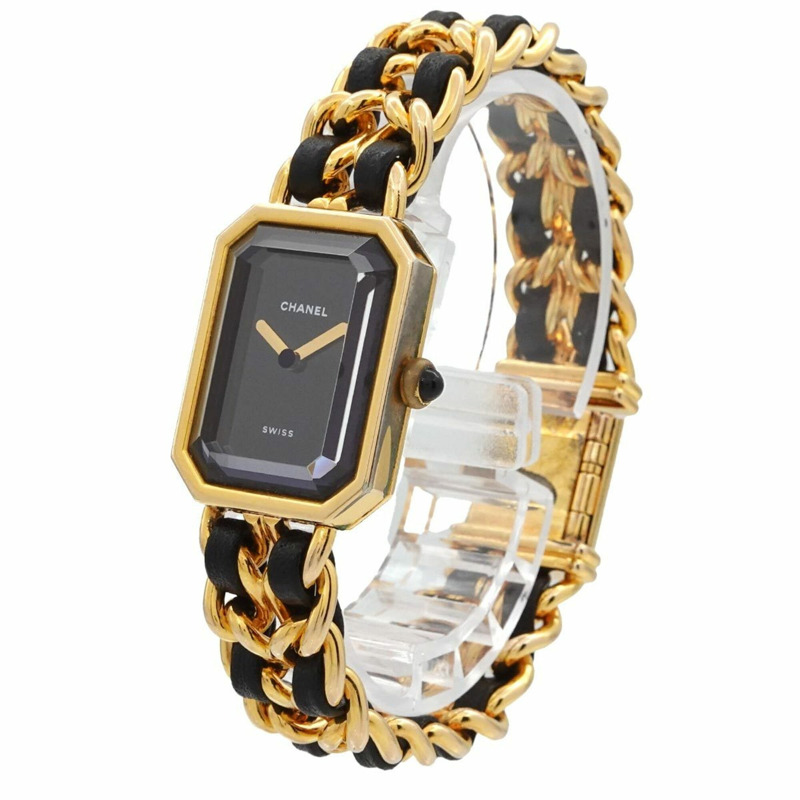 香奈兒 Premiere 大號 H0001 女士腕錶 黑色金石英錶-1